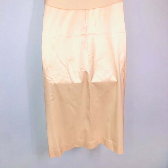 Vintage 50s Womens S Full Slip Beige Sleeveless Lace V Neck Adjustable Strap - Picture 8 of 9